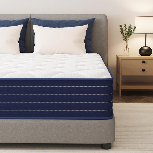 Medium Matras – Pocketvering Matras – Traagschuim Matras – Slaapmatras – Comfortabele Matras – 140 x 200 cm – Medium Stevige Ondersteuning