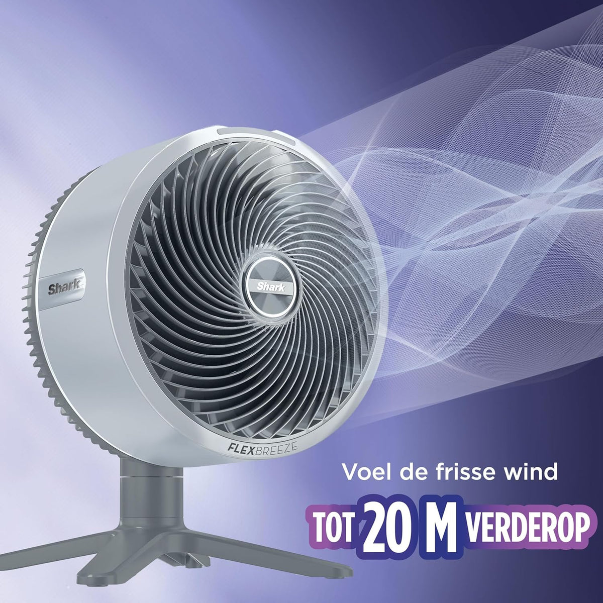 Shark FlexBreeze TableMate Snoerloze Ventilator Binnen & Buiten, Tot 24 Uur Gebruikstijd, Hoge Snelheid Koeling, 20 m Bereik, Stil & Duurzaam, 5 Snelheden, Oscillatie, Afstandsb., Wintermist FA150EU