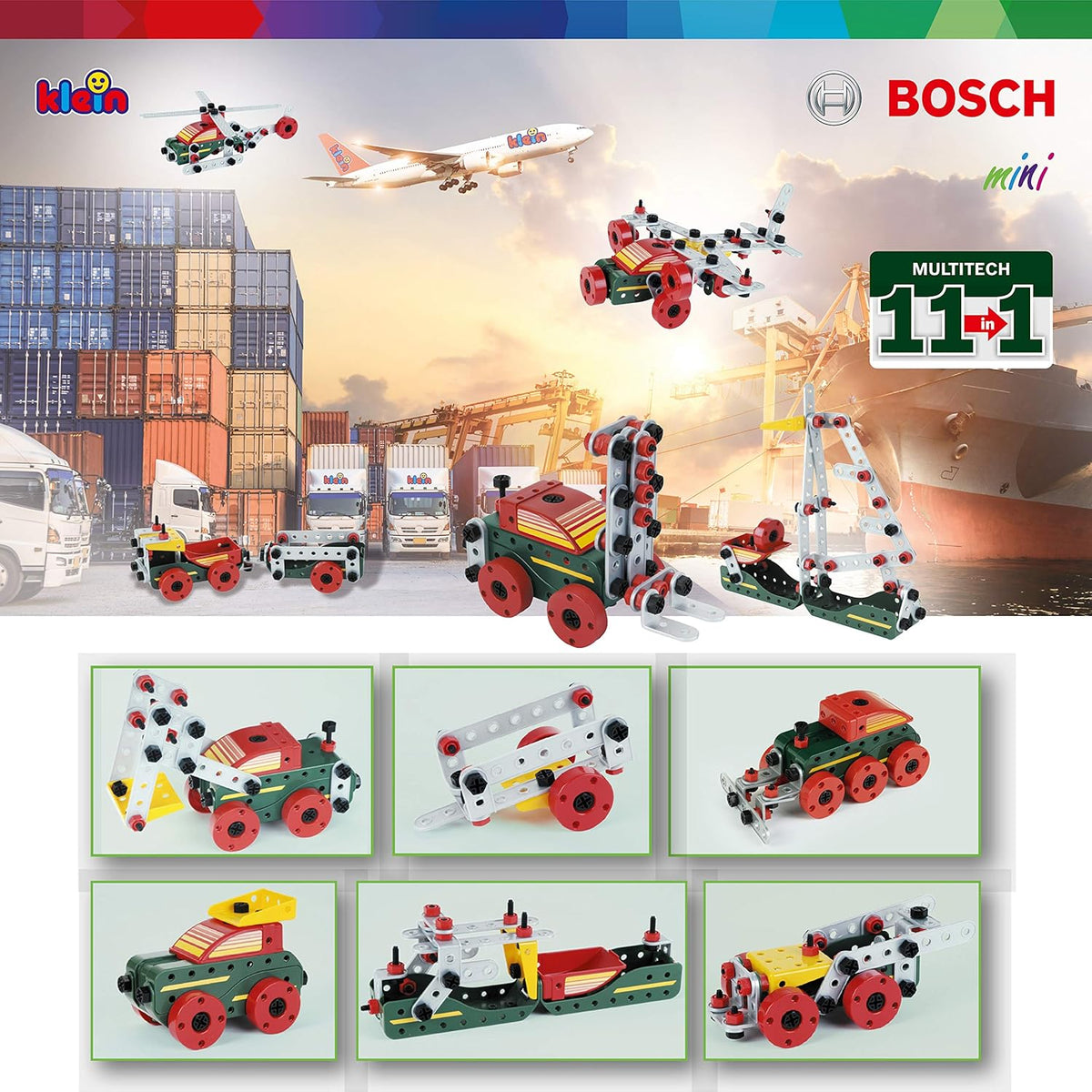 Theo Klein 8485 Bosch werkbank nr. 1 I 150 onderdelen I Inclusief accessoires | Accuschroevendraaier op batterijen met licht en geluid I Voor kinderen vanaf 3 jaar