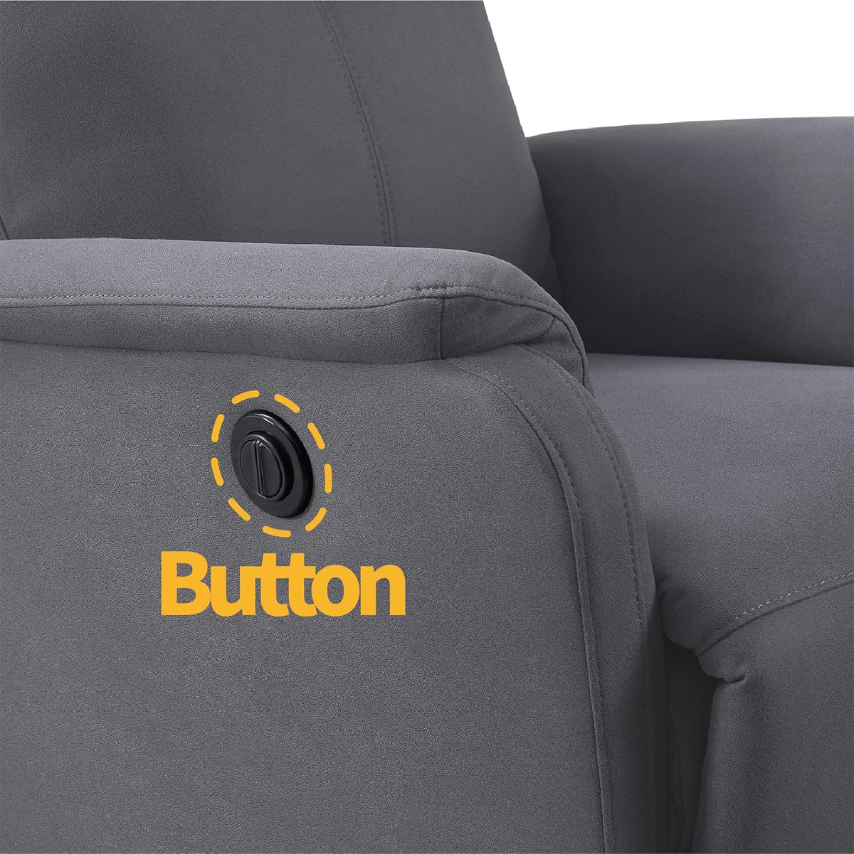 Elektrische Relaxfauteuil – Relaxstoel – TV Stoel – Verstelbare Fauteuil – Ergonomische Ligstoel – Draadloze Verstelling – Ademend Stof – Ruimtebesparend Design