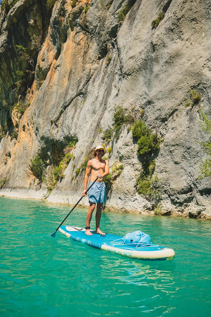 Wattsup - Sup Stand Up Paddle Opblaasbare Marlin 12'5-378x89x15cm Dropstitch - Compleet Pakket: peddel leash pomp draagtas - Tot 185kg -Blauw