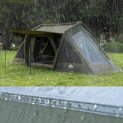 Night Cat Tunneltent Opblaasbaar Families: Camping 6 8 Personen Waterdicht Groot met Wintervast Glamping 2 Cabines Quick Outdoor XXL Auto Licht