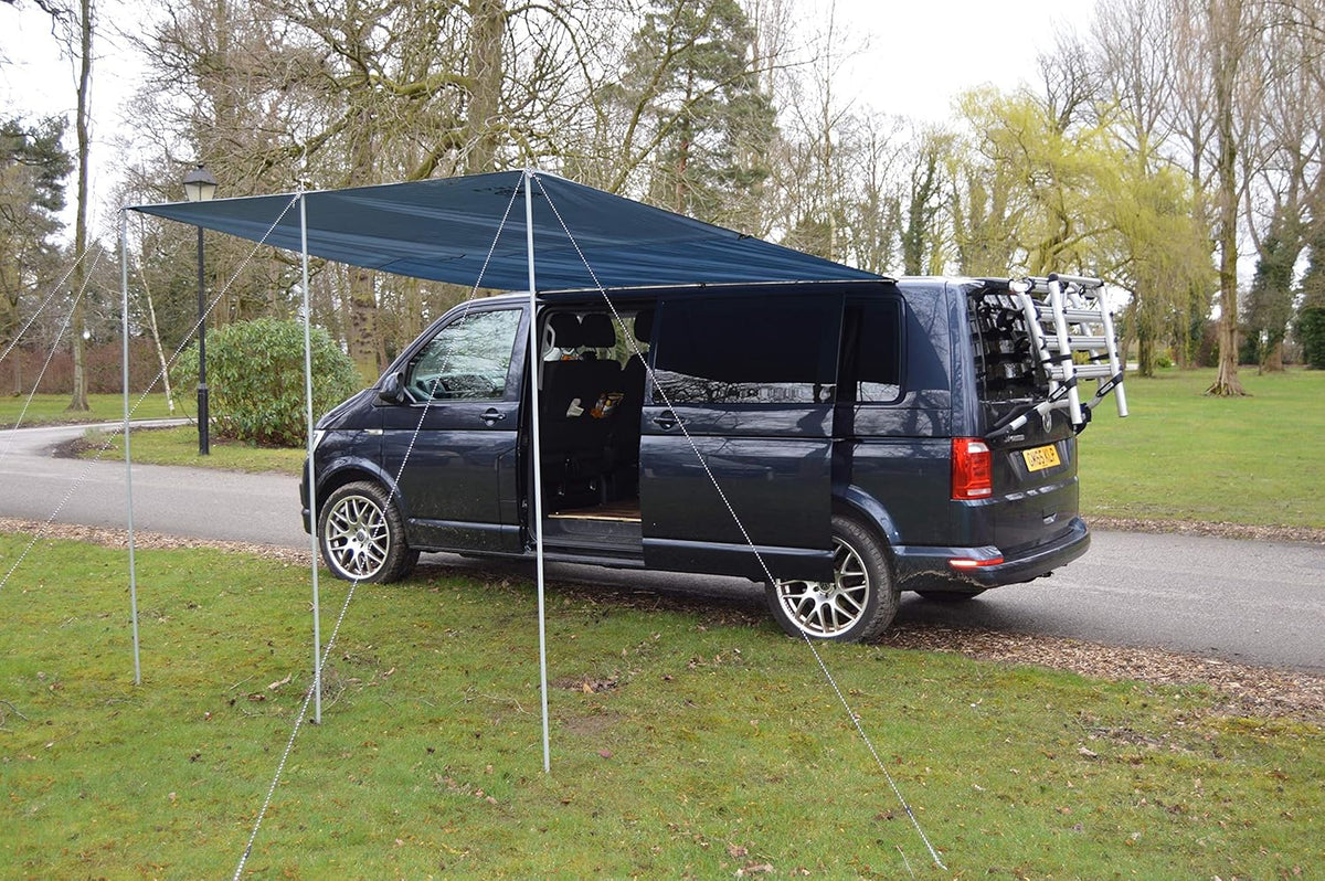 Wild Earth Zonnekap luifel voor VW Camper Van camper 300cm x 240cm MED Grijs