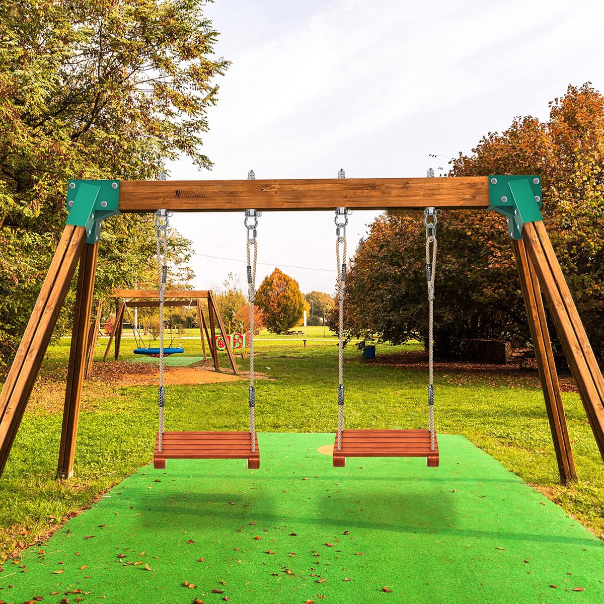 BeneLabel 2 stks Swing Frame Beugel, Heavy Duty Swing Hoek End Montagebeugels 100 Graden Speeltuin Klimmen Frame Hout Post Staal Driehoek Hardware DIY Kit voor Beam (143 x 95mm) & Been (95 x 95mm)