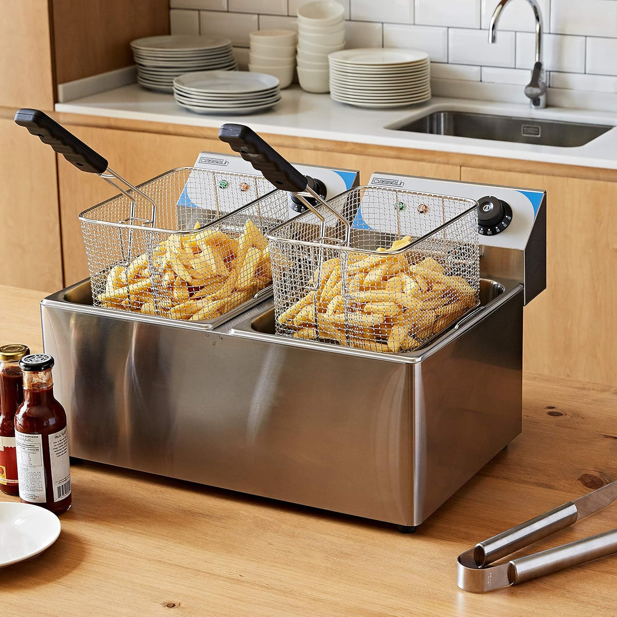 Casselin CFE82 - Elektrische friteuse 2 x 8 liter