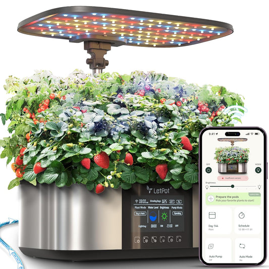 Hydroponisch Kweeksysteem – Hydrocultuursysteem – Kweekset – Indoor Kweekbak – Kruidenkweeksysteem – 21 Kweekpods – Automatische Irrigatie Via App & Wifi – 36W Full-Spectrum LED & 7,5L Watertank