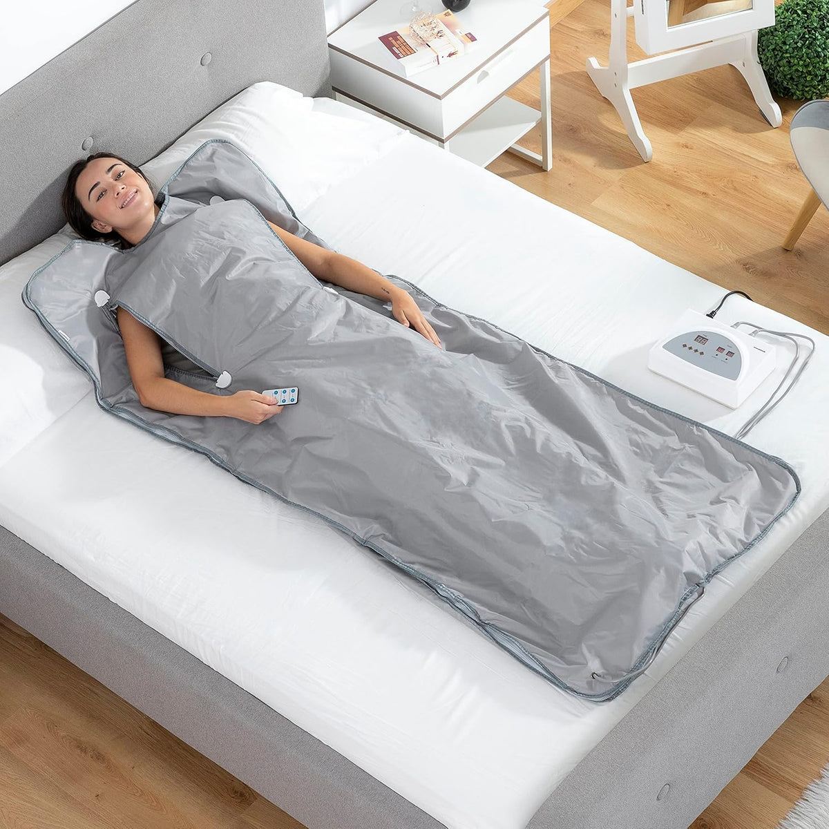 InnovaGoods Electric Blanket, Infrared Sauna Blanket, Thermal Blanket Suitable for Whole Body, Infrared Sauna Blanket Increases Removal of Fats and Toxins - QUORE