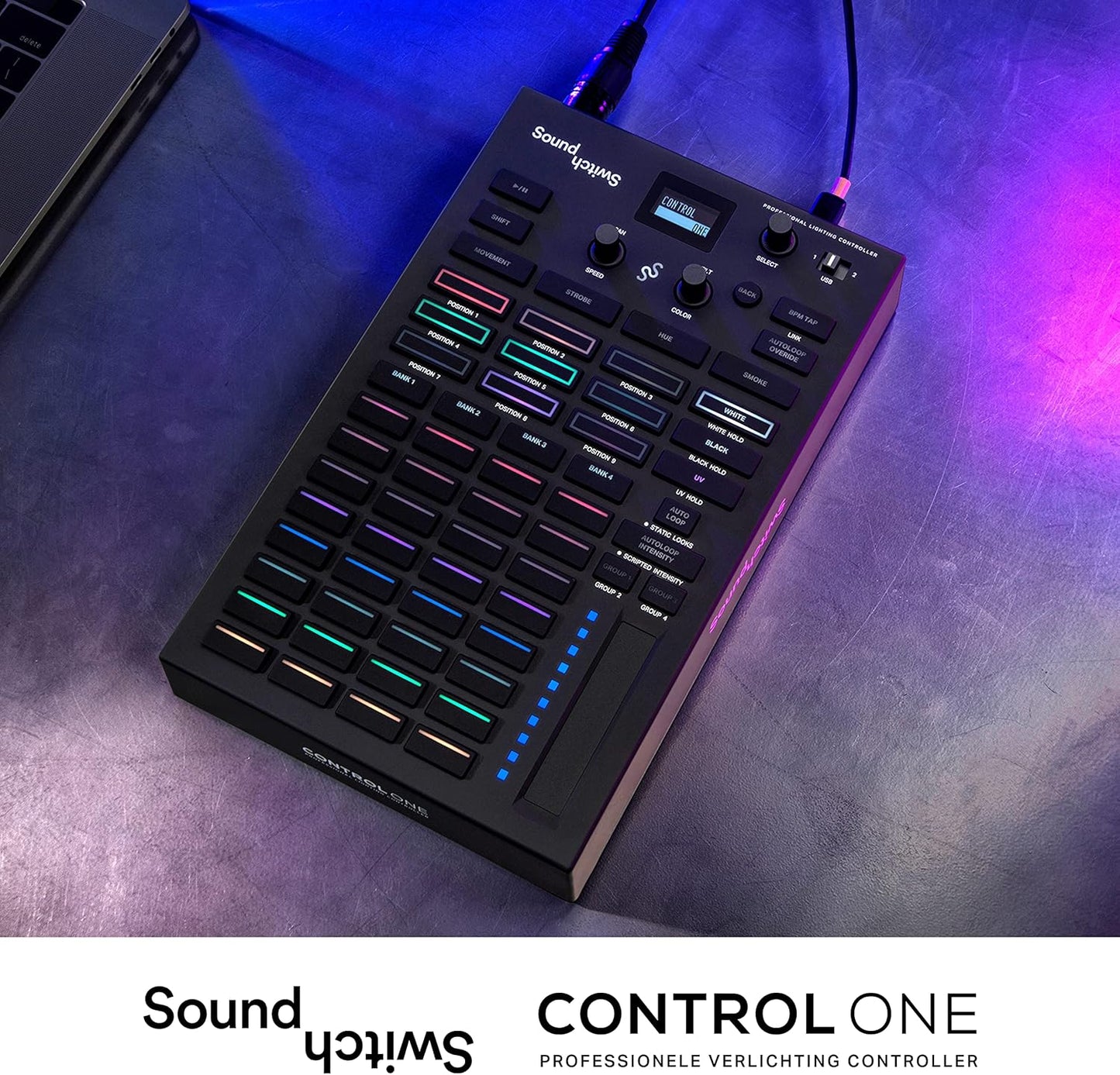 DMX-Controller – Lichtcontroller – DJ-Lichtcontroller – Verlichtingscontroller – DMX-Interface – 2 DMX-Universes – 1,5-Inch OLED-Scherm