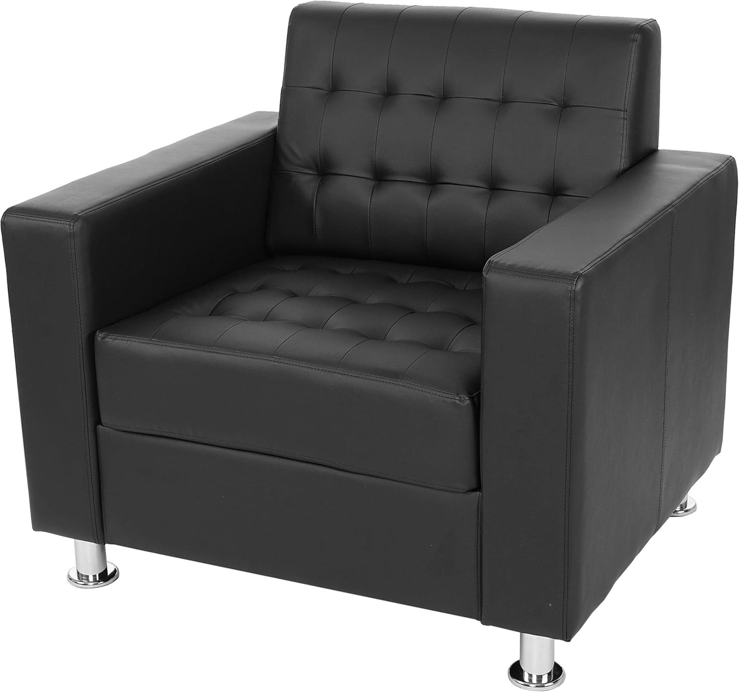 Loungestoel – Fauteuil – Relaxstoel – Armstoel – Loungestoel Kunstleer – Hoogwaardig Kunstleer – Massief Houten Frame – Stevige Metalen Poten