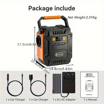 Draagbare Powerstation – Mobiele Generator – Noodstroomvoorziening – Camping Accu – Solar Energie Set – 172.8Wh Met 60W Opvouwbaar Zonnepaneel – Compact En Duurzaam Design