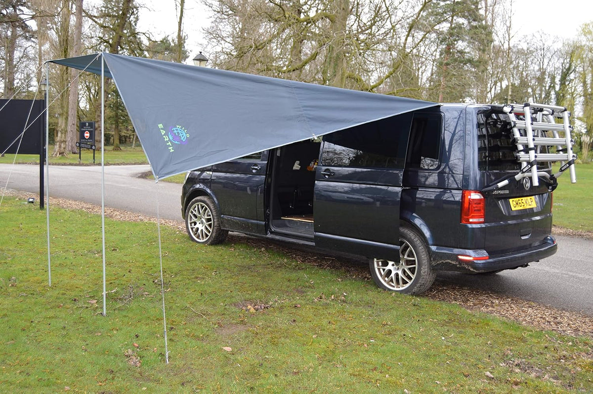 Wild Earth Zonnekap luifel voor VW Camper Van camper 300cm x 240cm MED Grijs