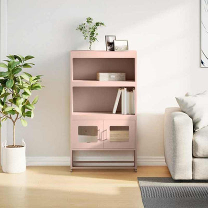 Hoge Kast 68x39x123cm Staal Roze