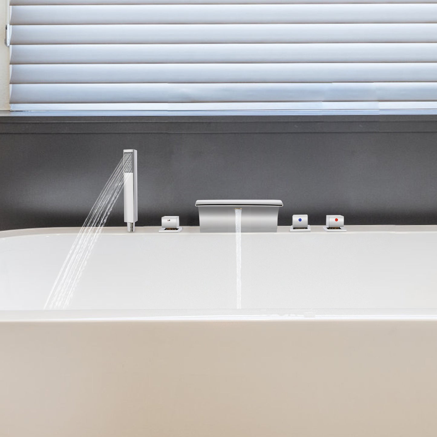 Waterkraan – Watervalkraan – Gootsteenkraan – Wastafelkraan – Mengkraan – Zilverkleurig Design – Duurzaam Metaal