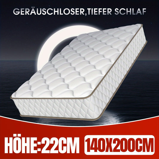 Matras – Pocketveringmatras – 7-zones matras – Ergonomisch matras – Springmatras – 140x200 cm – 22 cm Hoog – H3 Stevigheid