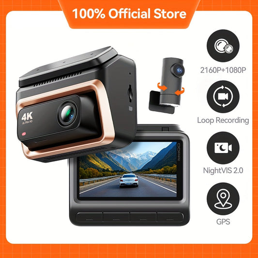 DDPAI Z60 Pro Dash Cam, Car Dash Cam Front And Rear, Dash Cam for Cars, Wifi Dash Camera, Dash Cam with Phone App, Front And Rear Dash Camera, Super Night Vision, Security Monitoring, Dual Channel, Super Night Vision with Loo