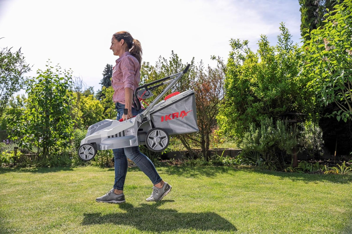 IKRA Elektrische Grasmaaier IERM 1638-1, 1600W, maaihoogte 30-75mm, maaibreedte 38cm, incl. reservemes