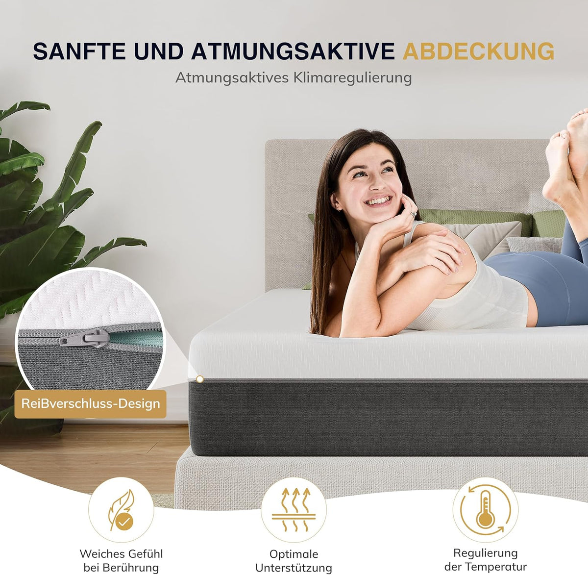 EGO HOME Matras 140 x 200 cm 18 cm hoog H3 koudschuimmatras met 3-laags koudschuim en aan beide zijden te gebruiken, drukontlastend, puntelastisch, ademend, rugvriendelijk, Öko-Tex gecertificeerd