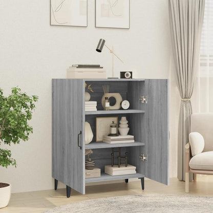 Sideboard 70x34x90cm processed wood gray sonoma oak colored Removable storage practical