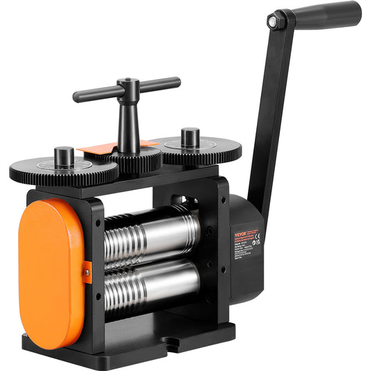 Rollingsmachine – Metaalwalsmachine – Rollers – Juwelenmachine – Metaalbewerking – 3-in-1 Multifunctioneel – Instelbare Dikte 0-5,5 mm – Hoogwaardig 45# Staal