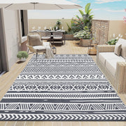 Buiten Vloerkleed - Buitenkleden - Buitentapijt - Opvouwbaar - UV-bestendig - Waterdicht - Omkeerbaar - Buitenmatten - voor Buiten - Balkon - Strand - Picknick -Terras - Rechthoekig - 240 x 300 cm - Grijs