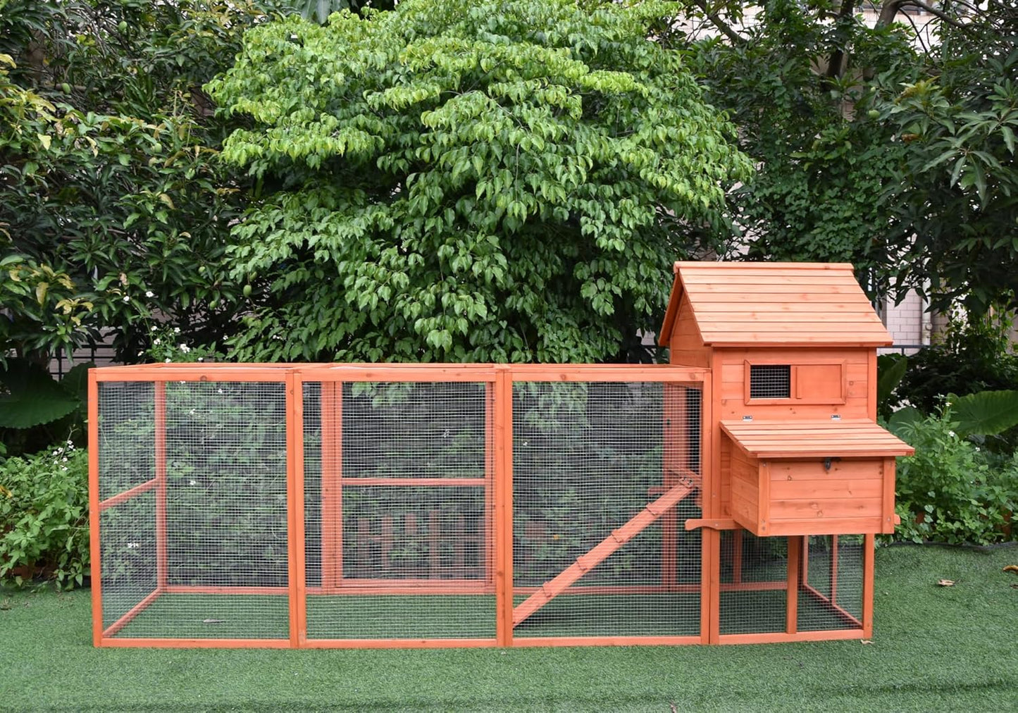 Wooden Chicken Coop with Run – Outdoor Animal House – 310x150x150cm - QUORE