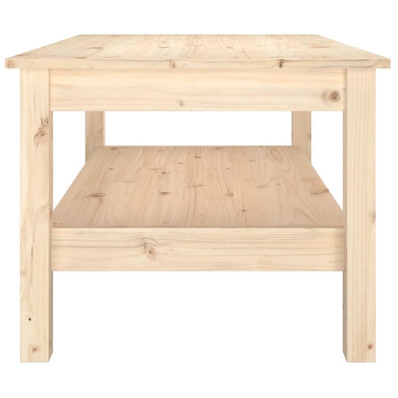 Bijzettafel – Salontafel – Koffietafel – Banktafel – Receptietafel – Massief Pine Hout – 80x50x40 cm – Stevig & Duurzaam