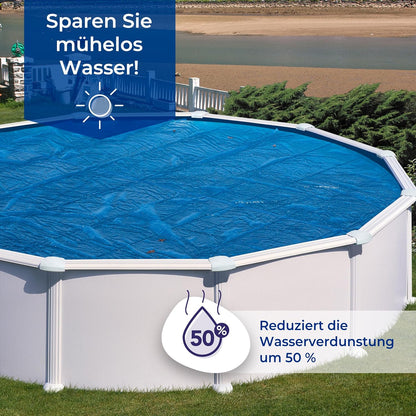 Gre Zomerafdekking voor zwembad in de vorm van een achtfiguur CPROV915 910 x 460 cm Blauw