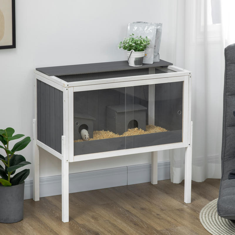 Hamsterkooi – Knaagdierenkooi – Hamsterhuis – Knaagdierhok – Dwerg Hamsterkooi – Ruim 3000 cm² – Hout En Metaal Met Acryl Schuifdeuren