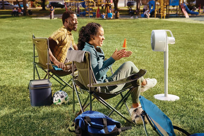 Shark FlexBreeze Hoge Snelheid Ventilator, Hybride Met Snoer & Snoerloze Draagbare Ventilator voor Binnen- & Buitengebruik, UV- & Waterbestendig**, Krachtig & Stil, Wit, FA200EU