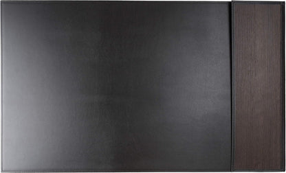 Desk Pad"Tom" voor linkshandig | Gemaakt van leer en echt hout | Desk Mat 28 Inch (620 mm x 360 mm) Smoked Oak