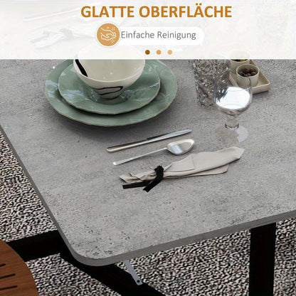 Uitklapbare Eettafel – Uitschuifbare Tafel – Vouwtafel – Compacte Eettafel – Multitafel – Verstelbaar 52,5-120 cm – Stevig Metaal Frame & Houtlook Oppervlak