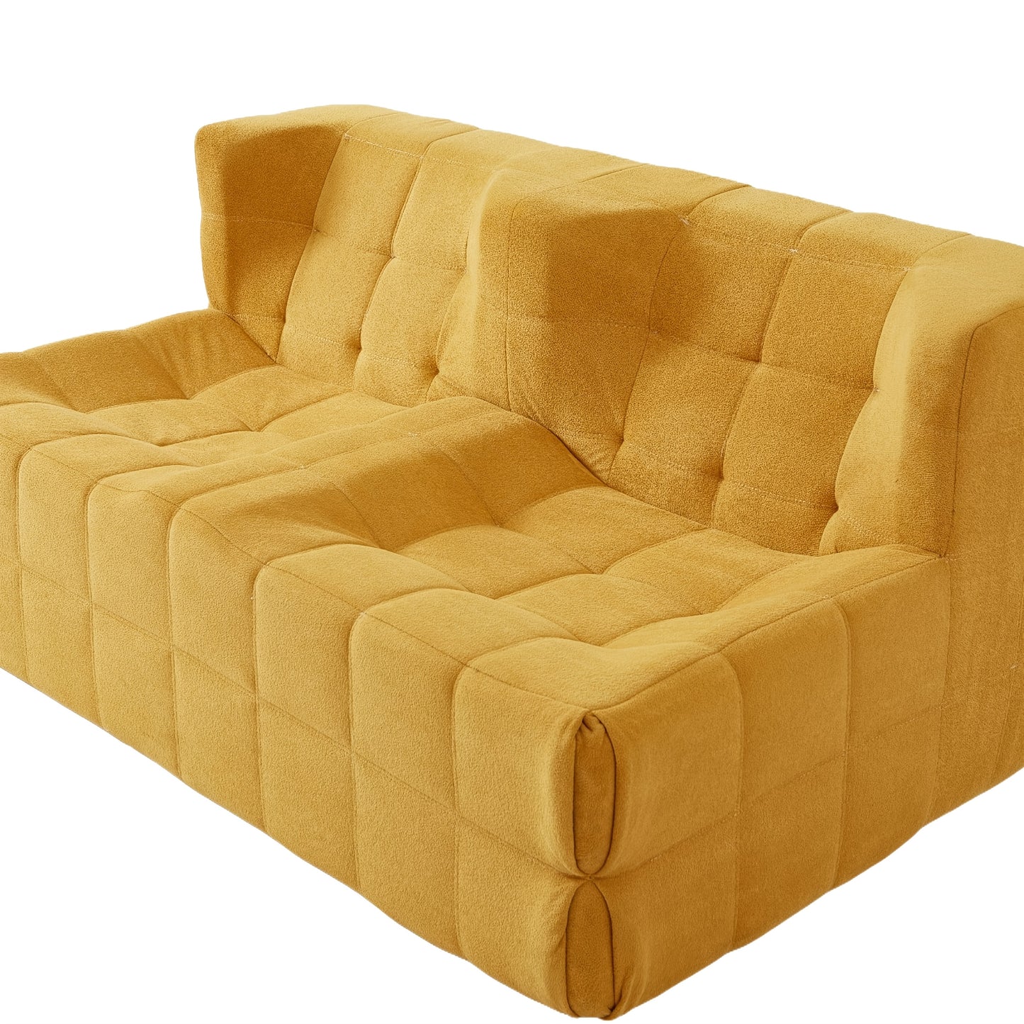 Zitzak – Bean Bag – Loungestoel – Loungebank – Floor Sofa – Geel – Extra Groot – Katoen – Zonder Hout – Eenvoudige Montage