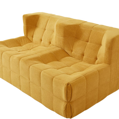 Zitzak – Bean Bag – Loungestoel – Loungebank – Floor Sofa – Geel – Extra Groot – Katoen – Zonder Hout – Eenvoudige Montage