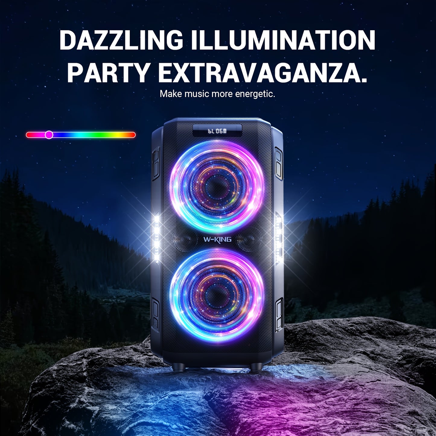 Draagbare Speaker – Bluetooth Speaker – Boombox – Muziekbox – Wireless Speaker – 200W Piekvermogen – 120dB Geluidsdrukniveau