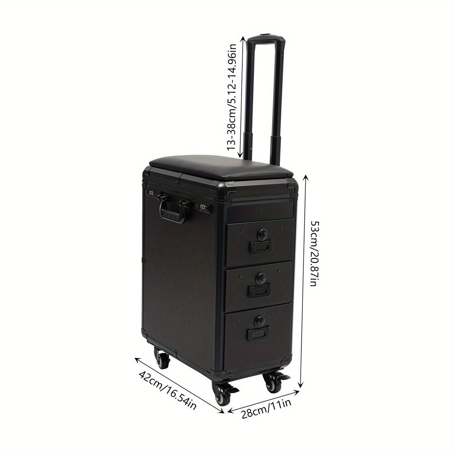 Make-upkoffer – Make-upcase – Cosmetica koffer – Beautycase – Visagiekoffer – Grote capaciteit – Verstelbare armsteun en slot