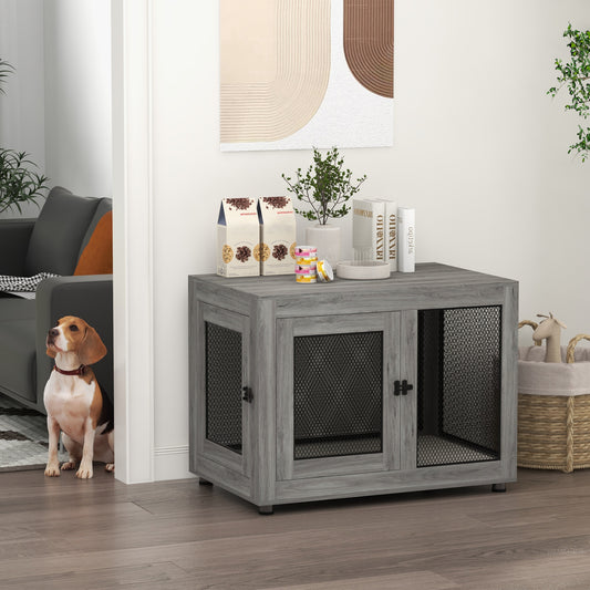 Hondenbench – Hondenkooi – Hondenhok – Puppybench – Hondenkrat – Stalen Frame – Waterbestendig Kussen – Verstelbare Pootjes – 94x60x71,5 cm