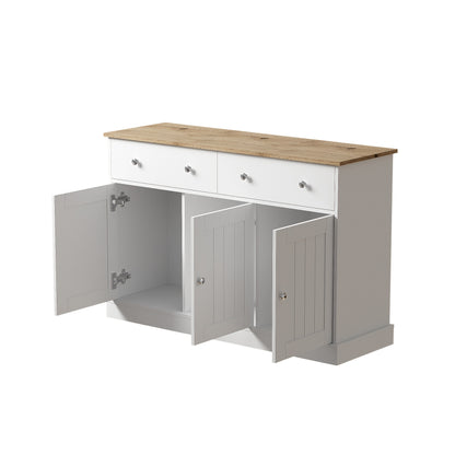 Carving Textures On The Living Room Side Panels, Ample Storage Space, And Stylish Furniture
