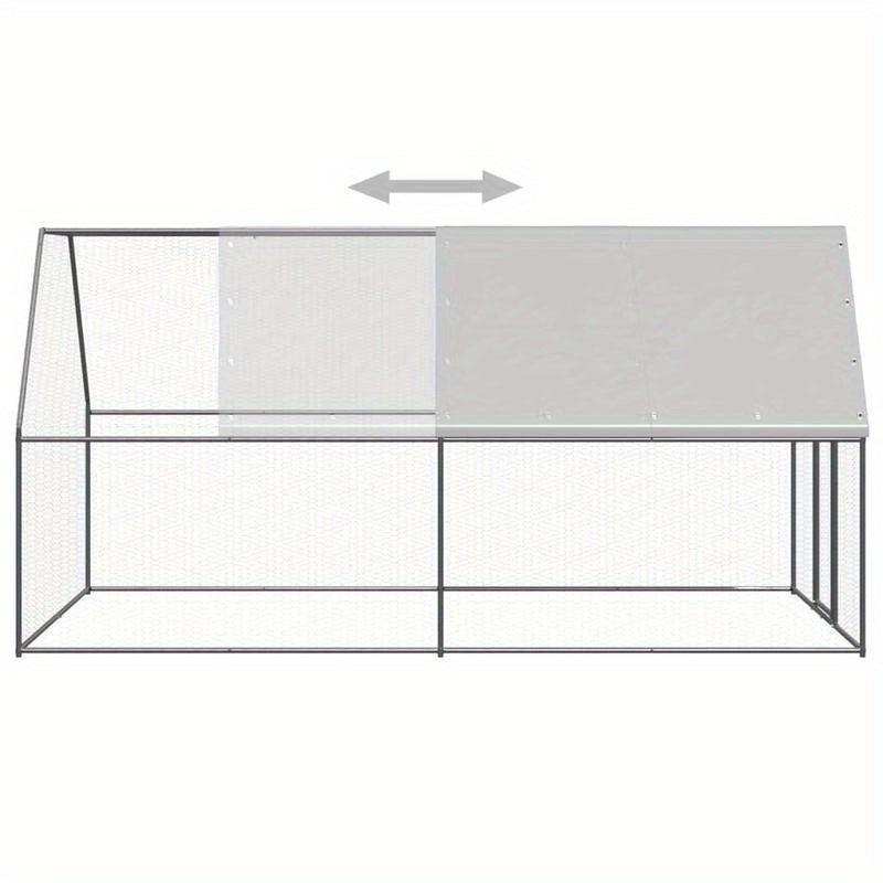 Kippenren – Kippenhok – Hennenhok – Pluimveehok – Buitenren – Gegalvaniseerd Staal – 2x4x2 Meter – Weerbestendig & Veilig