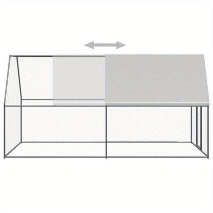 Kippenren – Kippenhok – Hennenhok – Pluimveehok – Buitenren – Gegalvaniseerd Staal – 2x4x2 Meter – Weerbestendig & Veilig