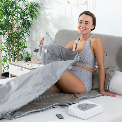 InnovaGoods Electric Blanket, Infrared Sauna Blanket, Thermal Blanket Suitable for Whole Body, Infrared Sauna Blanket Increases Removal of Fats and Toxins - QUORE