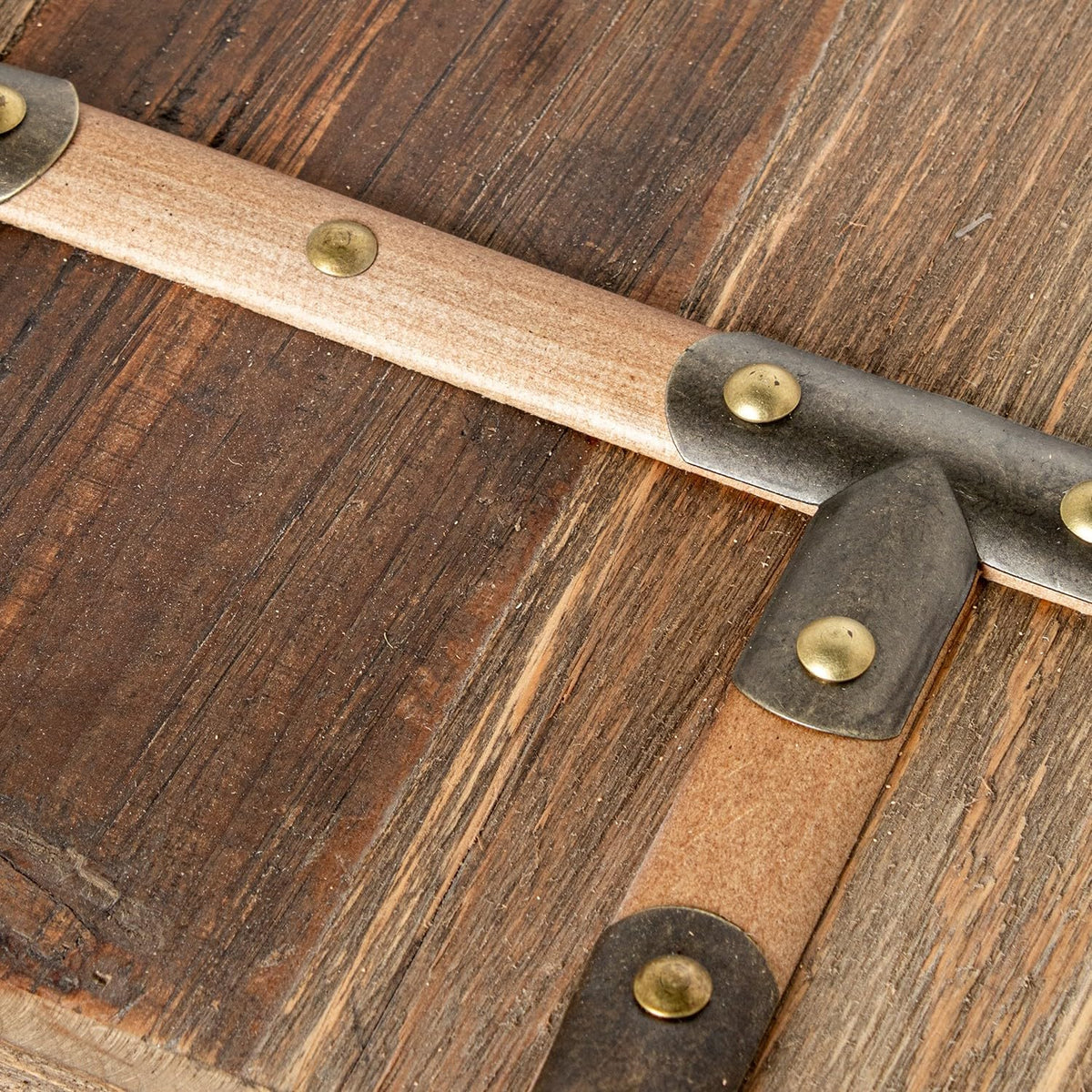DRW Set van 3 potten van oud Madetra in natuurlijke tinten, 60 x 40 x 42 cm