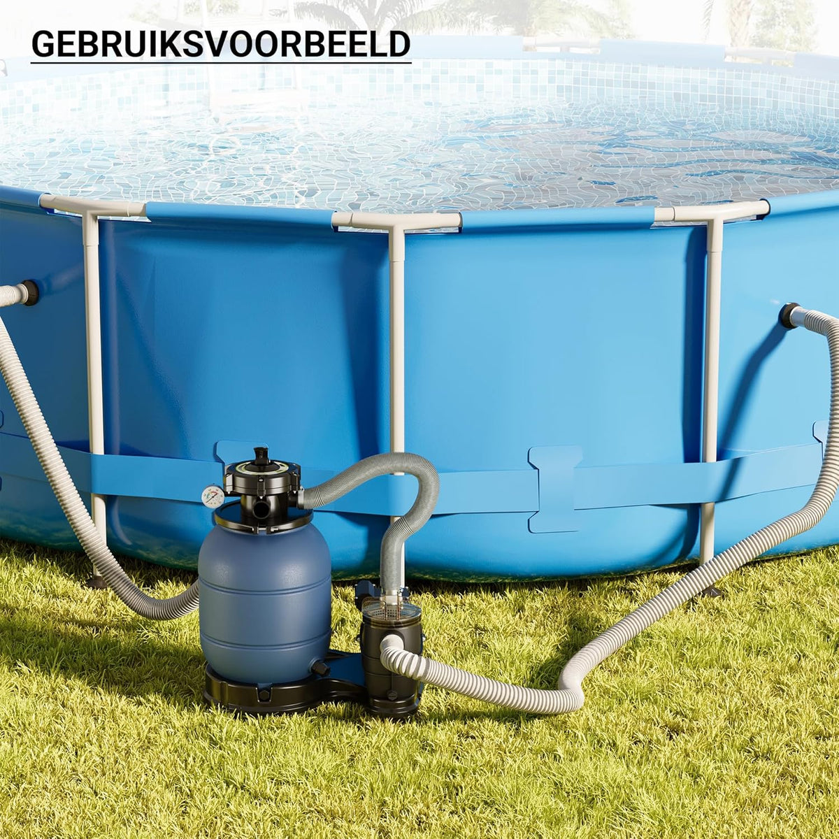Zandfilter Filtersysteem Zandfiltersysteem Zwembadfitler Pomp Zwembadpomp