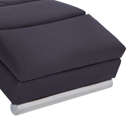 Ligstoel – Chaise Longue – Tuinstoel – Relaxstoel – Loungestoel – Ergonomisch Design – Kunstleren Bekleding Bruin