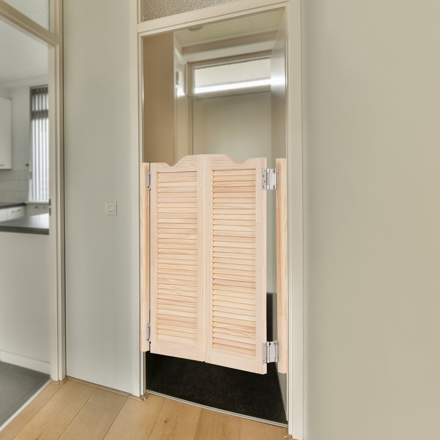 Kamerdeur – Dubbele Deur – Schuifdeur – Binnendeur – Room Divider – Massief Dennenhout – 180° Draaibaar – Geluidsarm Scharnier