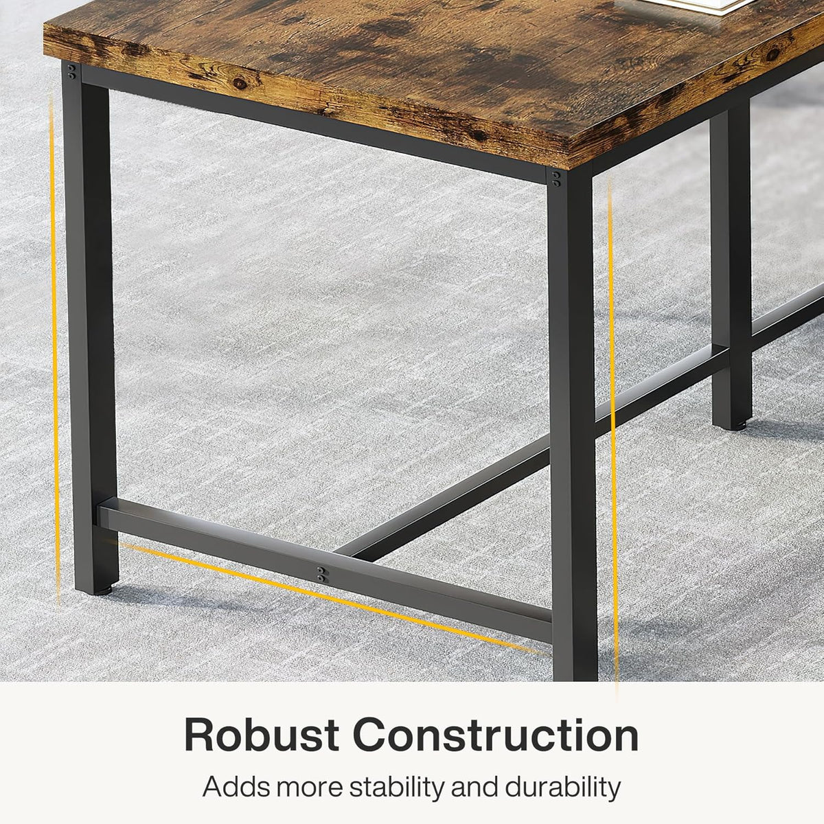 Tribesigns 200x60cm Extra Long Computer Desk for 2 Person, Double Long Desk Workstation, Dual Monitor Workstation for Home Office