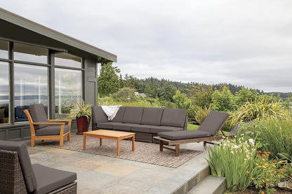 Classic Accessories Ravenna Patio Bank/Settee Kussen Slip Cover & Foam - Duurzaam Buitenkussen, Donker Taupe, 122 cm B x 45 cm D x 7,6 cm dik