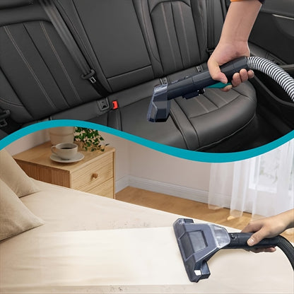 Handstofzuiger – Stofzuiger – Zakloze Zuiger – Auto Stofzuiger – Snoerloze Mini Stofzuiger – 1080ml Inhoud – Krachtige Zuigkracht – Compact & Lichtgewicht – Zwart met Blauwe Accent