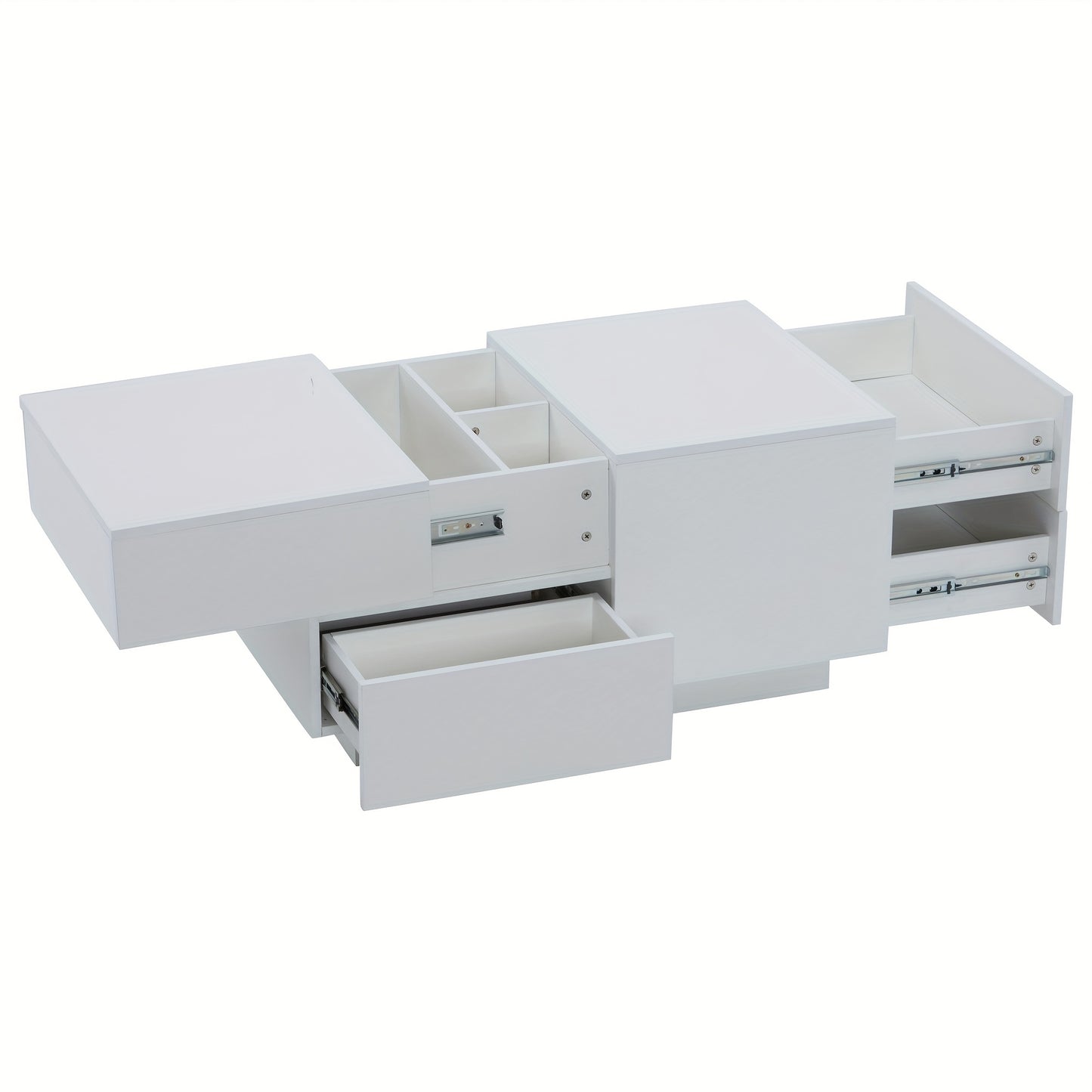 Modern Coffee Table, Coffee Table, Living Room Table, With Sliding Table Top, 4 Drawers - Perfect For Stylish Living Rooms 90x55x45cm