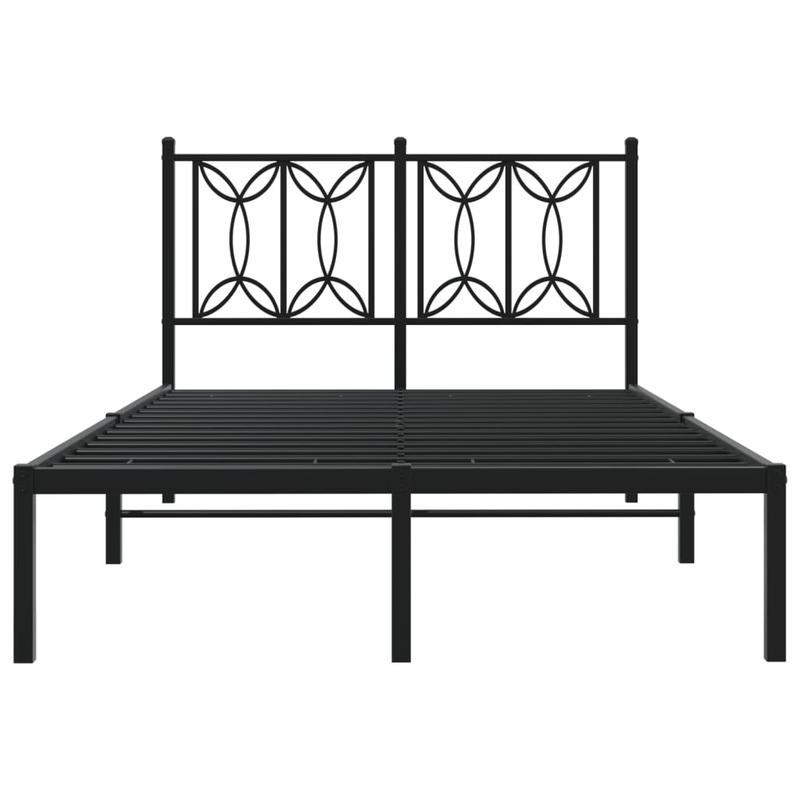 Modern Minimalist Bed Frame with Headboard - Heavy-Duty All-Metal Construction, Tool-Free Assembly, Extra Long Legs for Stability - Fits Standard Mattresses - Ideal for Small Spaces & Contemporary Bedrooms - 120x190cm (47x75i