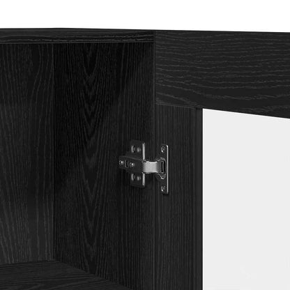 Boekenkast – Boekenrek – Opbergkast – Vakkenkast – Wandkast – Zwart Eikenhout – 82,5x30,5x185 cm – Hoge Draagkracht 999 kg